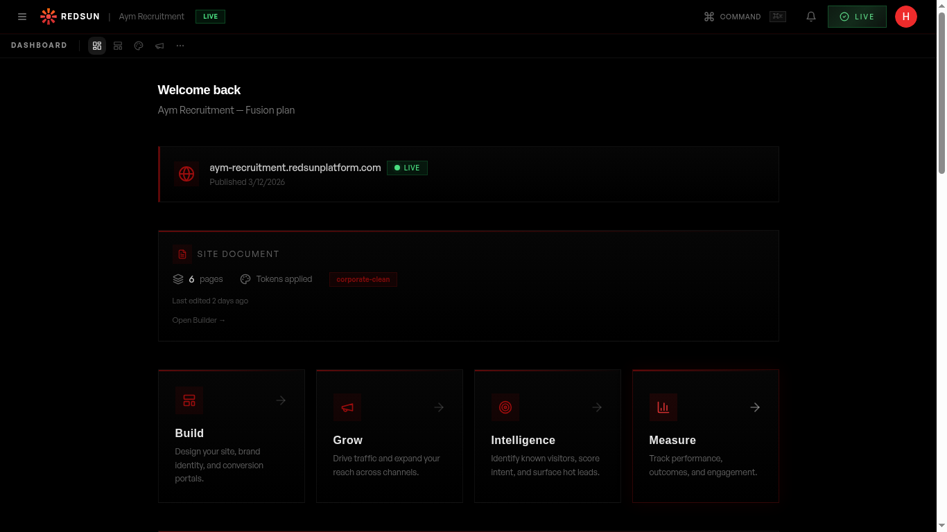 Dashboard with batch content generation controls